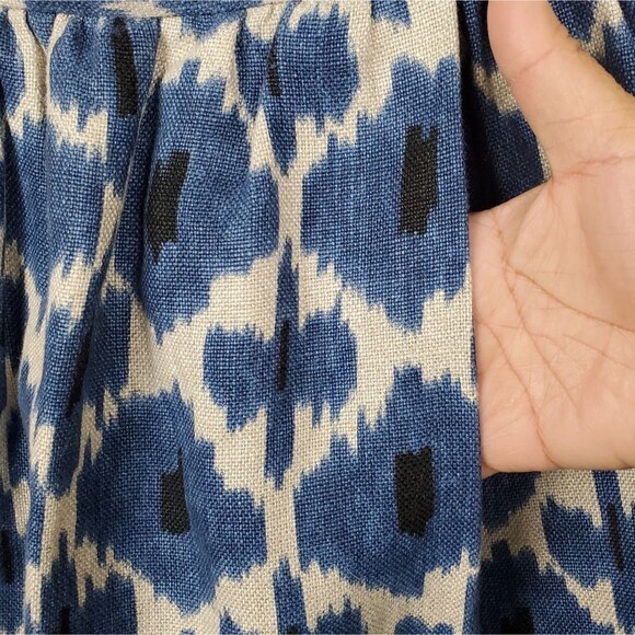 MICHAEL MICHAEL KORS Blue Poppy Linen Pleated Mini Skirt Size 6 - Picture 6 of 6